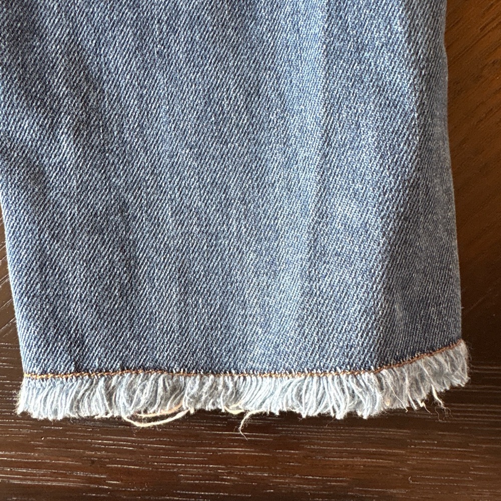 Zadig & Voltaire Eva Studded Distressed Slim Jeans Light Wash Sz 26 luxury demin - Picture 8 of 14